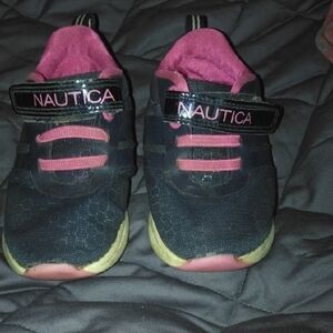 Nautica Kids' Black and Pink Sneakers